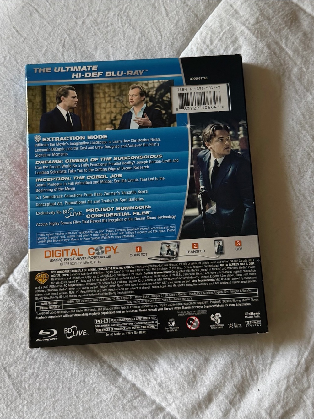 Inception Blu Ray - Picture 2 of 3